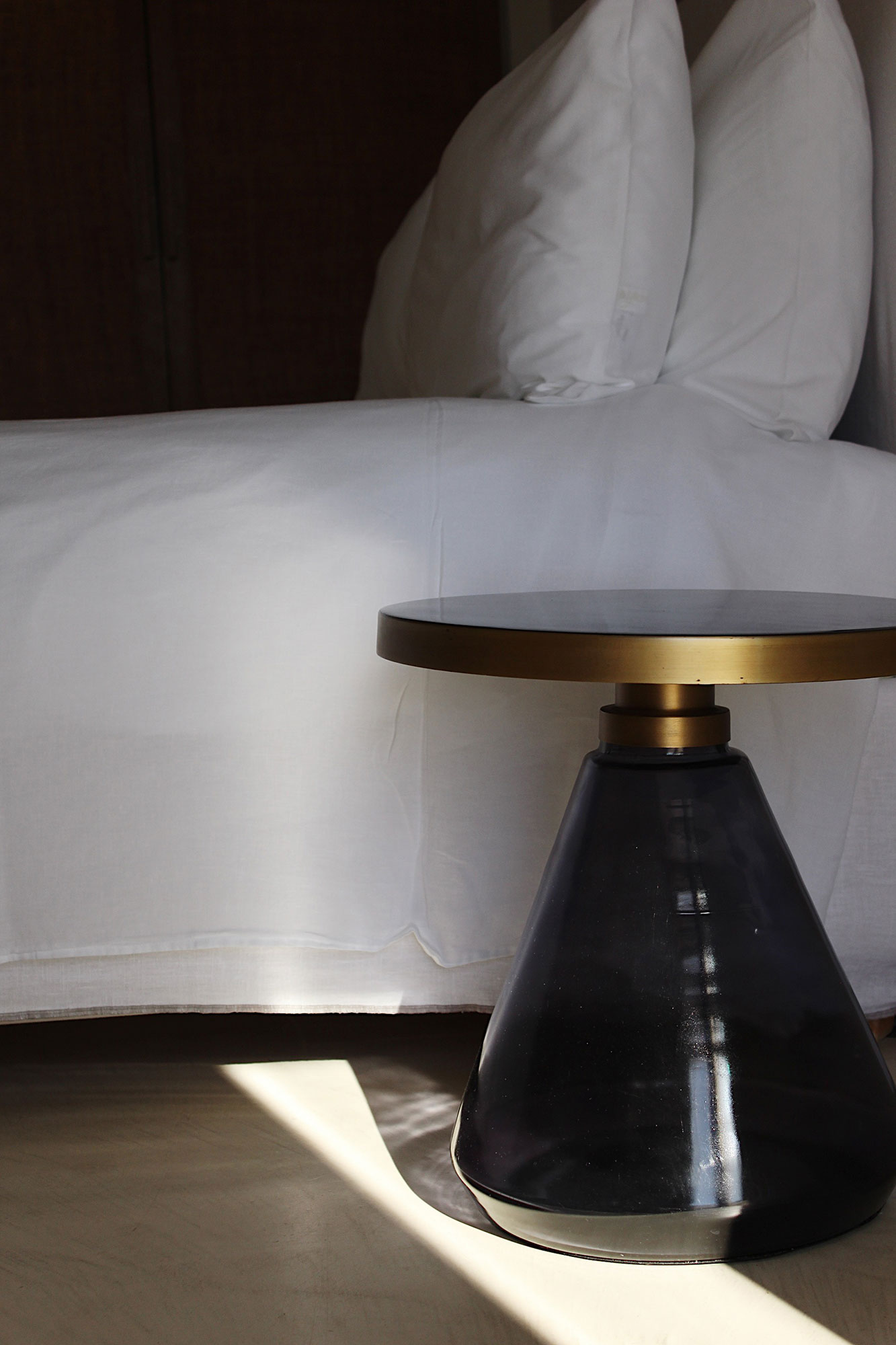 Koukoumi Vegan Hotel rooms bedside table