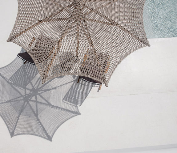 Koukoumi Vegan Hotel chairs and umbrella