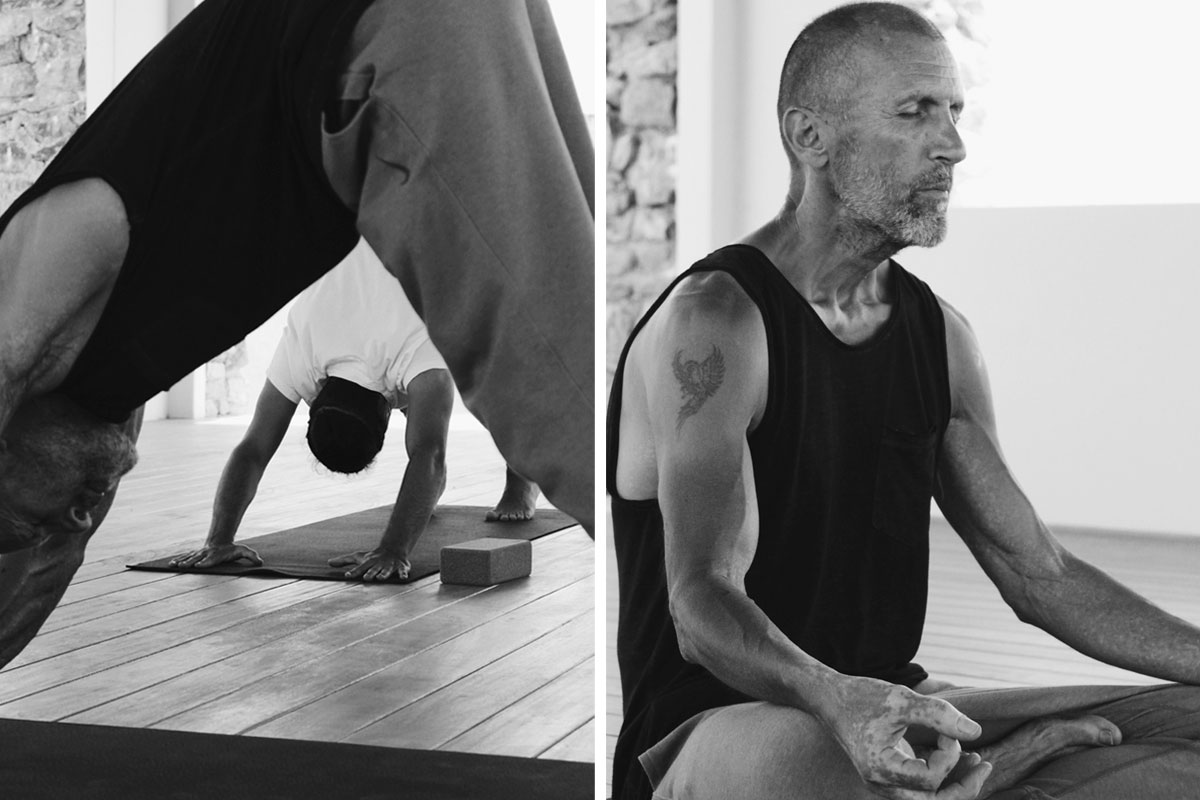 Koukoumi Vegan Hotel yoga collage