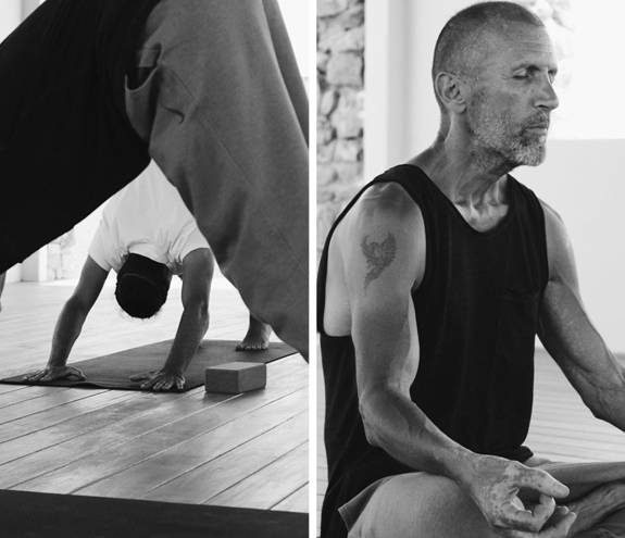 Koukoumi Vegan Hotel yoga collage