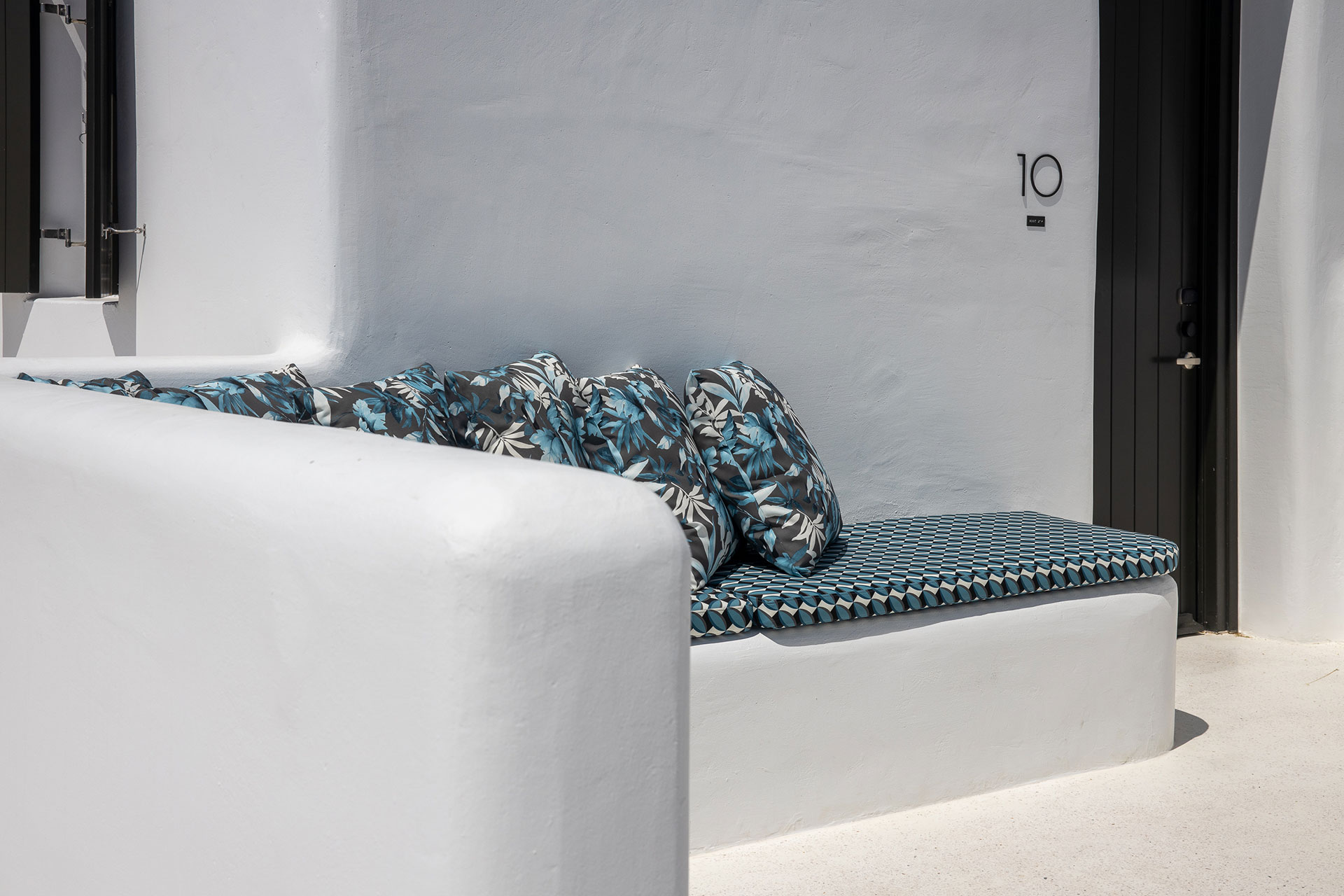 Koukoumi Vegan Hotel executive suite balcony couch